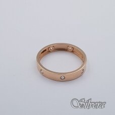 Auksinis žiedas su cirkoniais AZ640; 18 mm