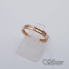 Auksinis žiedas su cirkoniais AZ648; 16 mm
