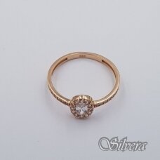 Auksinis žiedas su cirkoniais AZ650; 16 mm