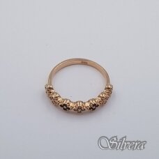 Auksinis žiedas su cirkoniais AZ651; 15,5 mm