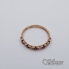 Auksinis žiedas su cirkoniais AZ652; 15,5 mm