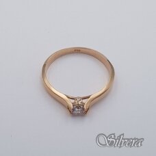 Auksinis žiedas su cirkoniais AZ657; 17,5 mm