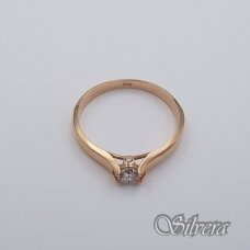 Auksinis žiedas su cirkoniais AZ657; 18,5 mm