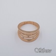 Auksinis žiedas su cirkoniais AZ662; 18 mm
