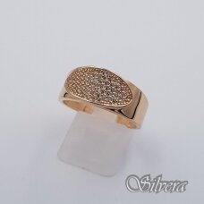 Auksinis žiedas su cirkoniais AZ663; 20 mm