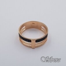Auksinis žiedas su cirkoniais AZ664; 19 mm