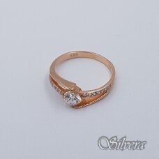 Auksinis žiedas su cirkoniais AZ69; 17mm