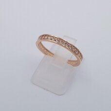 Auksinis žiedas su cirkoniais AZ714; 16 mm