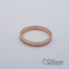 Auksinis žiedas su cirkoniais AZ714; 17 mm
