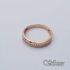Auksinis žiedas su cirkoniais AZ87; 17 mm