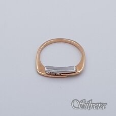 Auksinis žiedas su cirkoniais AZ161; 18,5 mm