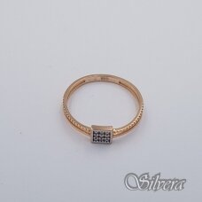 Auksinis žiedas su cirkoniais AZ649; 16 mm