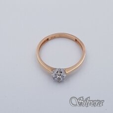 Auksinis žiedas su cirkoniu AZ108; 17,5 mm