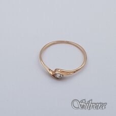 Auksinis žiedas su cirkoniu AZ114; 17,5 mm