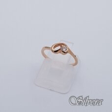 Auksinis žiedas su cirkoniu AZ222; 15,5 mm