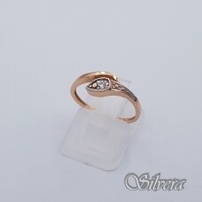 Auksinis žiedas su cirkoniu AZ241; 16,5 mm