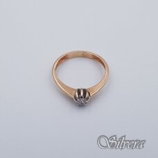 Auksinis žiedas su cirkoniu AZ251; 16,5 mm