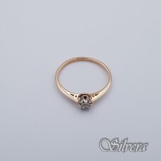 Auksinis žiedas su cirkoniu AZ252; 16,5 mm