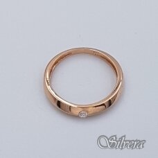Auksinis žiedas su cirkoniu AZ271; 15 mm