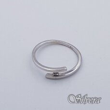 Balto aukso žiedas su cirkoniu AZ296; 16 mm
