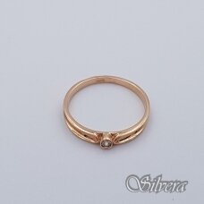 Auksinis žiedas su cirkoniu AZ309; 16,5 mm