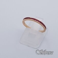 Auksinis žiedas su cirkoniais AZ316; 16,5 mm