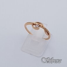 Auksinis žiedas su cirkoniu AZ353; 17,5 mm