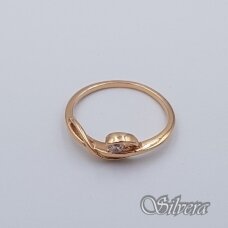Auksinis žiedas su cirkoniu AZ353; 17,5 mm
