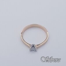 Auksinis žiedas su cirkoniu AZ406; 18,5 mm
