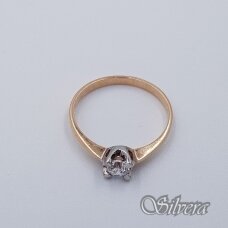 Auksinis žiedas su cirkoniu AZ513; 17,5 mm