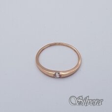 Auksinis žiedas su cirkoniu AZ536; 17,5 mm