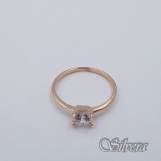 Auksinis žiedas su cirkoniu AZ634; 15,5 mm