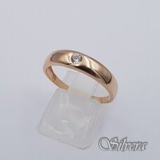 Auksinis žiedas su cirkoniu AZ637; 17,5 mm