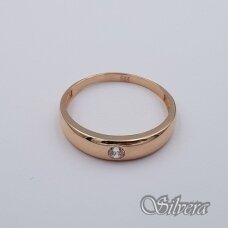 Auksinis žiedas su cirkoniu AZ637; 17,5 mm