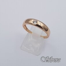 Auksinis žiedas su cirkoniu AZ637; 19,5 mm