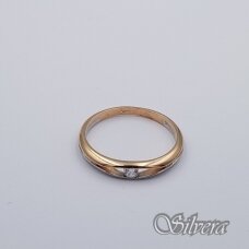 Auksinis žiedas su cirkoniu AZ639; 17,5 mm