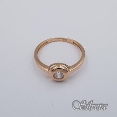 Auksinis žiedas su cirkoniu AZ656; 18 mm