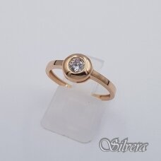 Auksinis žiedas su cirkoniu AZ656; 18,5 mm
