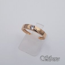 Auksinis žiedas su cirkoniu AZ671; 18,5 mm