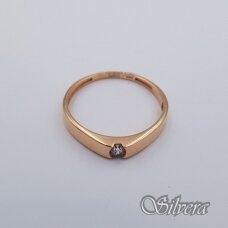 Auksinis žiedas su cirkoniu AZ686; 17,5 mm
