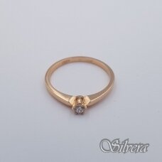 Auksinis žiedas su cirkoniu AZ687; 17,5 mm