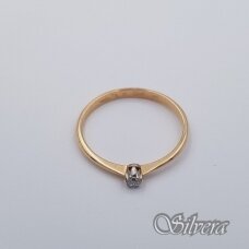 Auksinis žiedas su cirkoniu AZ688; 17,5 mm