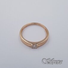 Auksinis žiedas su cirkoniu AZ703; 16,5 mm