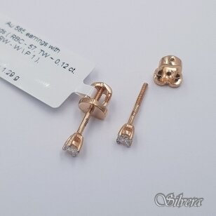 Auksiniai auskarai su deimantu AU988