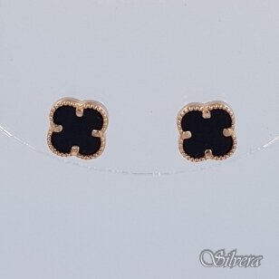 Auksiniai auskarai su oniksu AE368