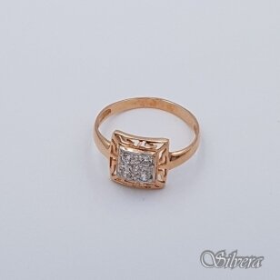 Auksinis žiedas su cirkoniais AZ159; 18,5 mm