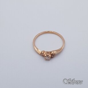 Auksinis žiedas su cirkoniais AZ229; 16 mm