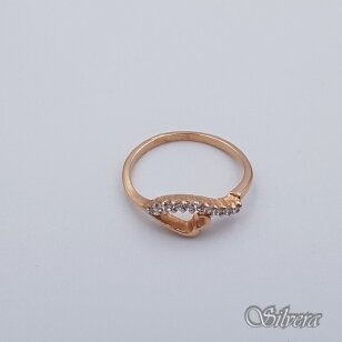 Auksinis žiedas su cirkoniais AZ231; 16 mm