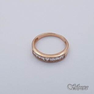 Auksinis žiedas su cirkoniais AZ234; 16 mm