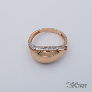 Auksinis žiedas su cirkoniais AZ387; 18 mm
